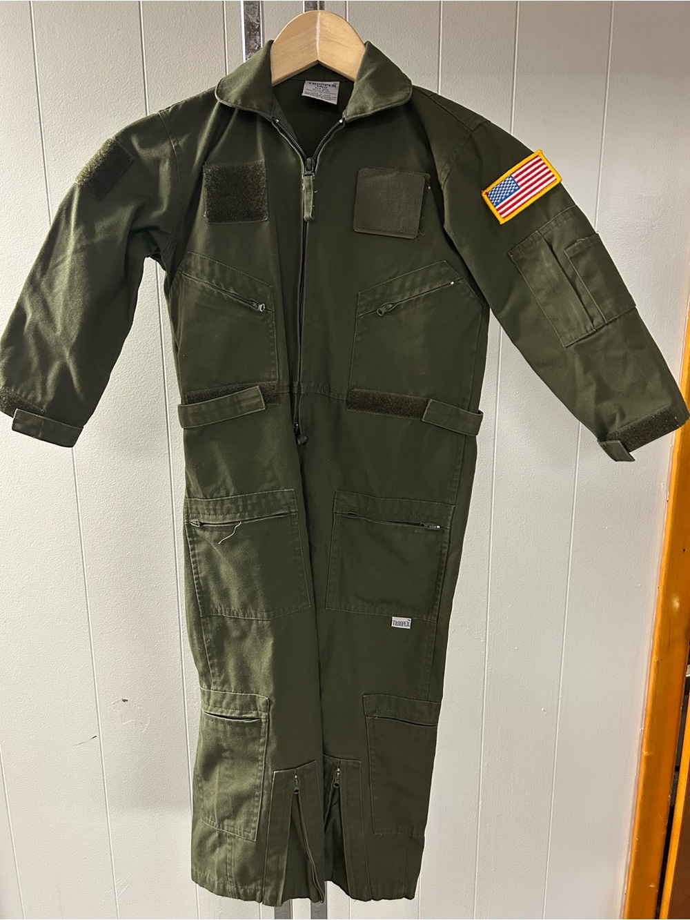 Vintage Trooper Flight Pilot Suit Aviation Youth Med Halloween